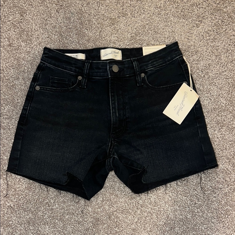 Women's Black Denim Shorts